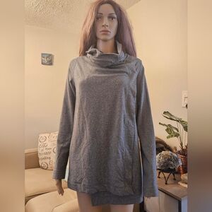 Lululemon Savasana Heather Gray Cowl Neck Cardigan Wrap Jacket